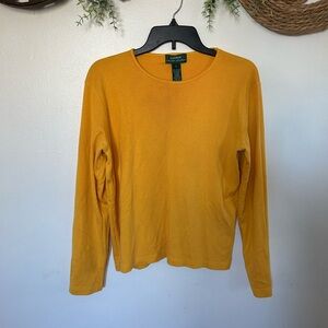 Ralph Lauren Size L yellow gold Long Sleeve Top